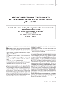 ASSOCIATION BELGE POUR L’ ÉTUDE DU CANCER (A.B.E.C./B.V.S.K.)