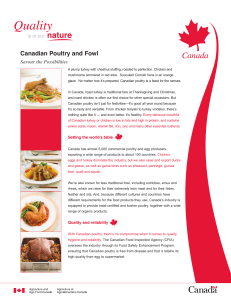 Canadian Poultry and Fowl Savour the Possibilities