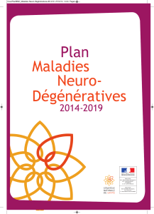 Plan Maladies Neuro-Dégénératives 2014-2019
