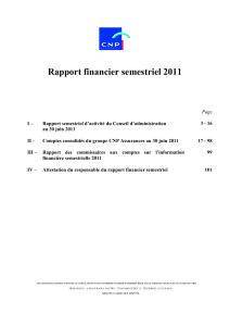 Rapport financier semestriel