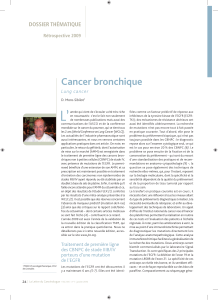 L’ Cancer bronchique DOSSIER THÉMATIQUE Lung cancer