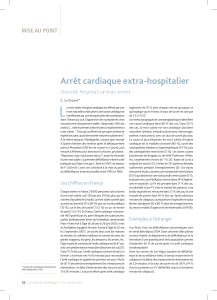 L Arrêt cardiaque extra-hospitalier MISE AU POINT Outside hospital cardiac arrest