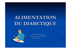 ALIMENTATION DU DIABETIQUE  LINUT 15/05/2008