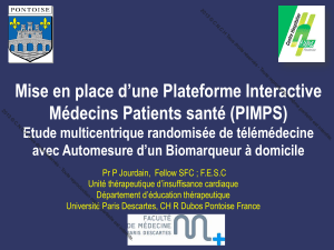 Mise en place d’une Plateforme Interactive Médecins Patients santé (PIMPS)