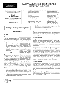 LA DYNAMIQUE DES PHÉNOMÈNES MÉTÉOROLOGIQUES