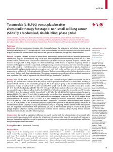 Tecemotide (L-BLP25) versus placebo after