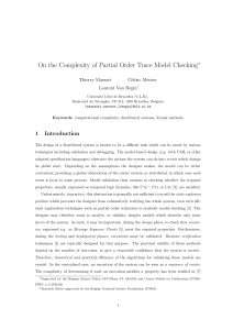 On the complexity of the partial order trace model checking