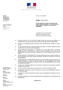 Arrêté PRÉFECTURE DE LA HAUTE-SAVOIE n° DDEA-2009-475