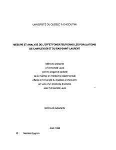 UNIVERSITE DU QUÉBEC A CHICOUTIMI Mémoire présenté à l'Université Laval comme exigence partielle