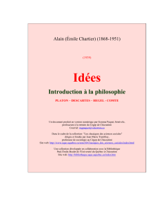 Idées Introduction à la philosophie Alain (Émile Chartier) (1868-1951) (1939)