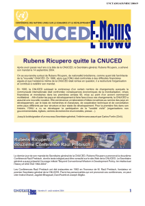 Rubens Ricupero quitte la CNUCED