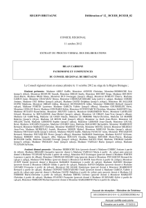 REGION BRETAGNE Délibération n° 12_ DCEEB_DCEEB_02  CONSEIL REGIONAL
