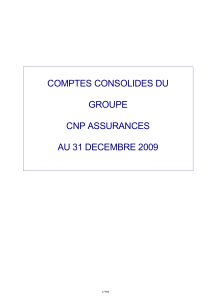 Comptes consolidés de CNP Assurances au 31 décembre 2009