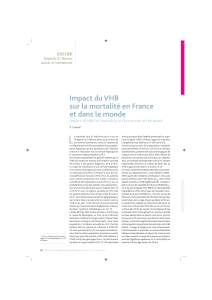 L Impact du VHB sur la mortalité en France et dans le monde