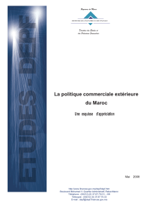 La politique commerciale extérieure du Maroc  Une esquisse d’appréciation