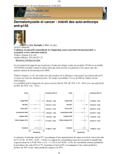 Dermatomyosite et cancer : intérêt des auto-anticorps anti-p155