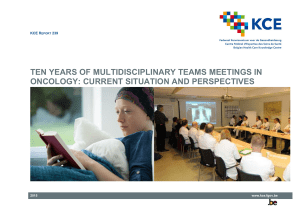 TEN YEARS OF MULTIDISCIPLINARY TEAMS MEETINGS IN  KCE R