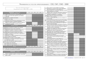 P    – CE2, CM1, CM2 – 2008 ROGRESSIONS