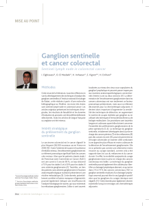 Ganglion sentinelle et cancer colorectal MISE AU POINT
