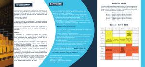 Formation Présentation Emploi du temps