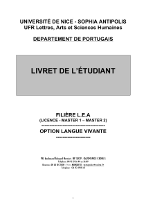 LIVRET DE L’ÉTUDIANT