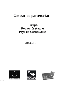 Contrat de partenariat Europe Région Bretagne Pays de Cornouaille