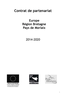 Contrat de partenariat Europe Région Bretagne Pays de Morlaix