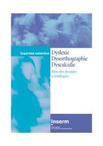 Dyslexie Dysorthographie Dyscalculie Bilan des données