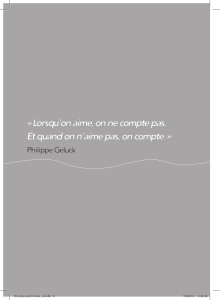 « Lorsqu’on aime, on ne compte pas. Philippe Geluck