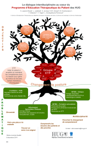 Le dialogue interdisciplinaire au coeur du des HUG d’Education Thérapeutique du Patient Programme