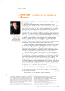 “ L ESMO 2014 : la médecine de précision à l’honneur