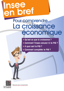 Insee en bref La   croissance économique