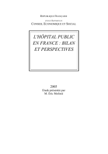 L'HÔPITAL PUBLIC EN FRANCE : BILAN ET PERSPECTIVES 2005