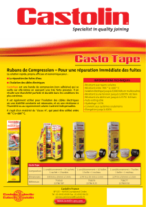 Casto Tape INFORMATIONS TECHNIQUES