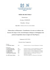 Tuberculose en Roumanie : Contribution à la mise en évidence... facteurs de risque et des caractéristiques cliniques et biologiques des