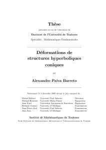 Thèse Déformations de structures hyperboliques coniques