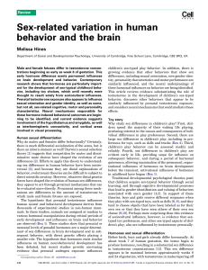 Sex-related variation in human behavior and the brain Melissa Hines