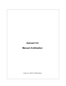 Astroart 5.0 Manuel d'utilisation Astroart 5.0, 1998-2011 MSB Software
