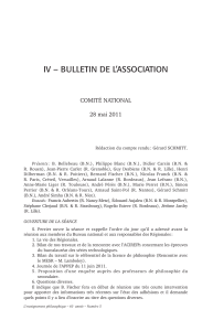 IV – BULLETIN DE L’ASSOCIATION COMITÉ NATIONAL 28 mai 2011