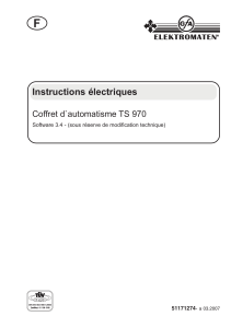 F Instructions électriques Coffret d`automatisme TS 970