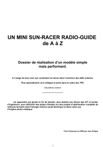 UN MINI SUN-RACER RADIO-GUIDE de A à Z mais performant.