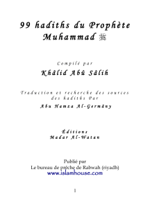99 hadiths du prophete muhammad