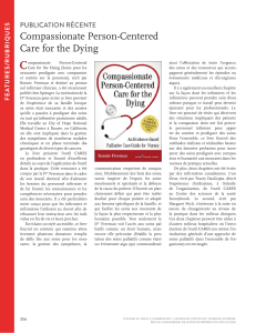 C Compassionate Person-Centered Care for the Dying PUBLICATION RÉCENTE