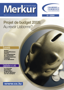 Economie Législation et avis 9 • 2004 de letzebuerger