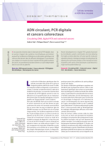 ADN circulant, PCR digitale et cancers colorectaux