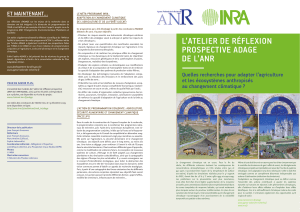 LE MÉTA-PROGRAMME INRA : ADAPTATION AU CHANGEMENT CLIMATIQUE