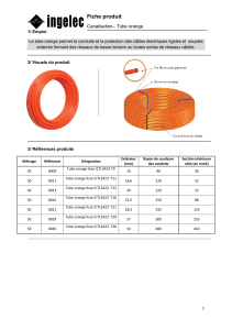 Fiche produit  Canalisation– Tube orange