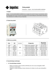 Fiche produit Protection – Coupe - circuit sectionnable modulaire