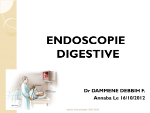 ENDOSCOPIE DIGESTIVE Dr DAMMENE DEBBIH F.