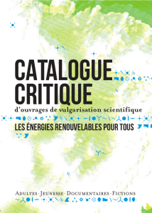 Catalogue Critique Les Énergies renouvelables pour tous d’ouvrages de vulgarisation scientifique